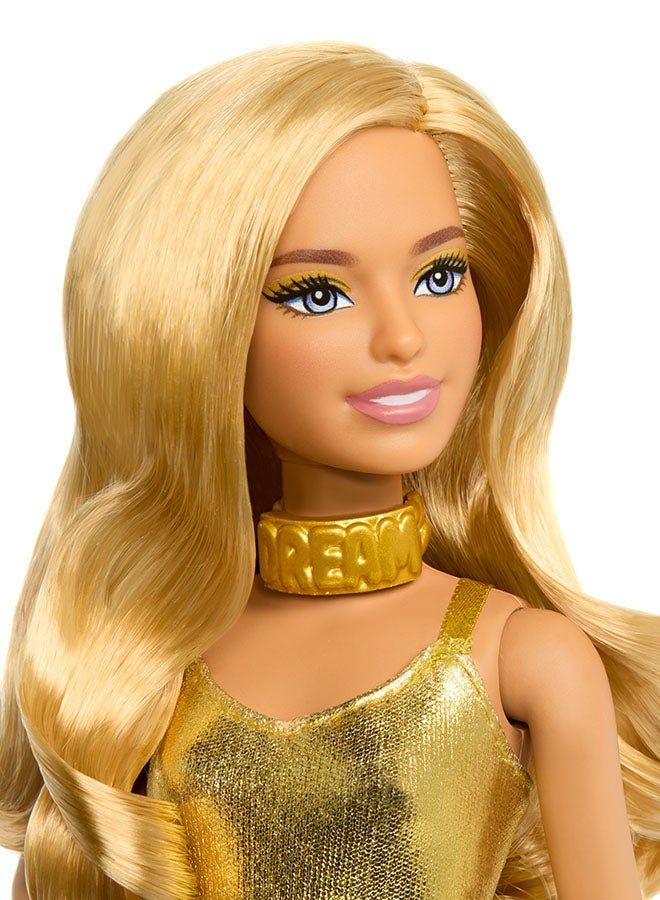 Barbie Fashionistas Golden Dreams Doll | 65th Anniversary Fashion Edition | Inclusive & Stylish Collectible Barbie - Image 3